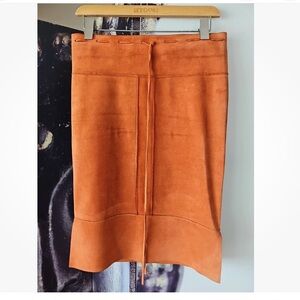 Illia Orange suede skirt